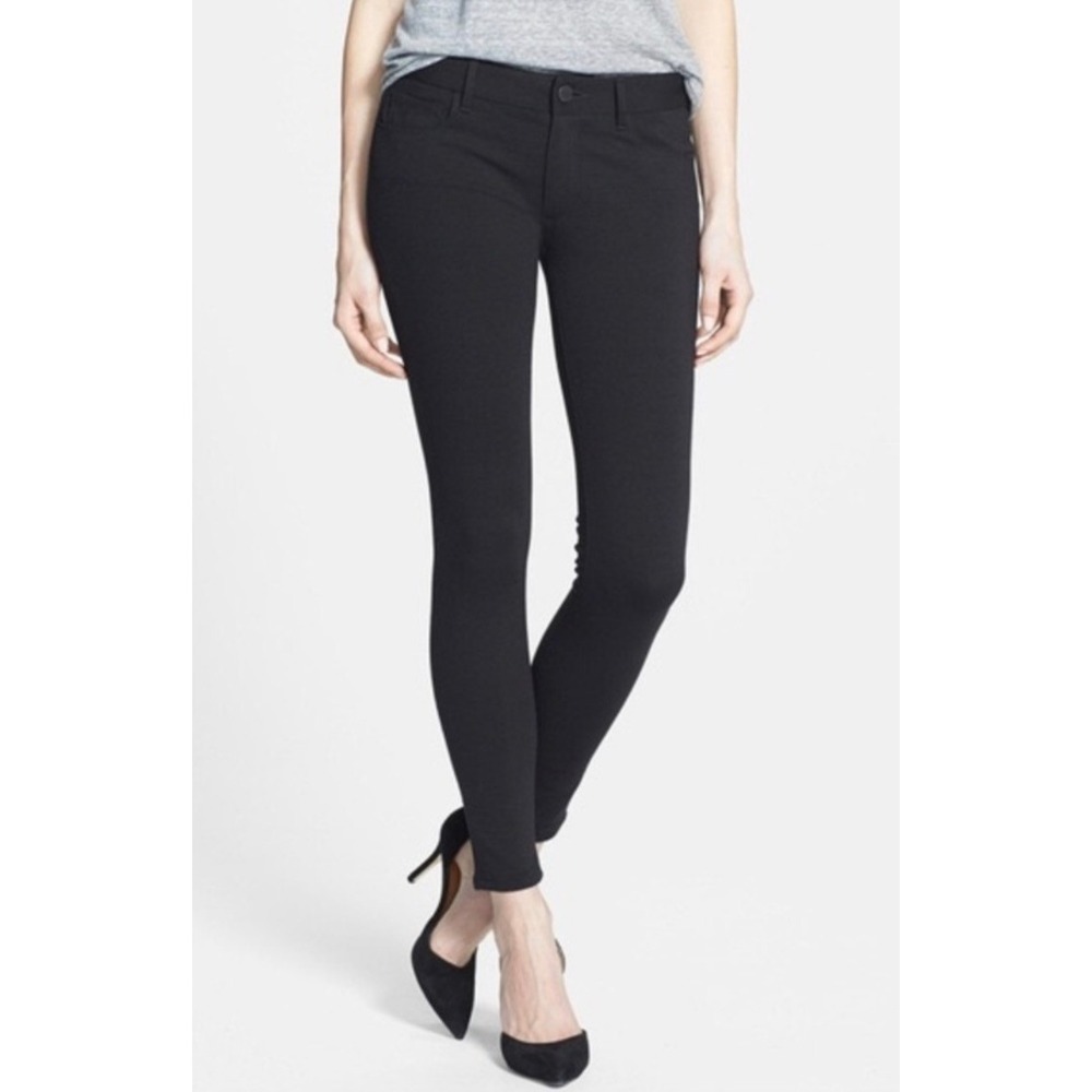 Paige‎ Peg Super Skinny Black Leggings Pants Size 28 Low Rise Stretch